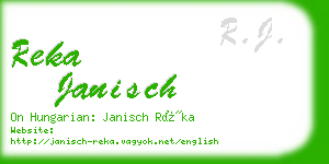 reka janisch business card